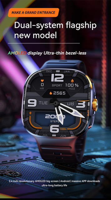 Cross-Border Wide-Screen Card-Insertable M99 Smart Watch 5g Global Communication 2.4inch Waterproof Rotating Camera Google Phone Watch detail 6