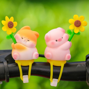 Car Ornaments Cute Cartoon Doll Windmill Electric Car Bicycle High-End Car Summer Decoration Car Decoration detail 6