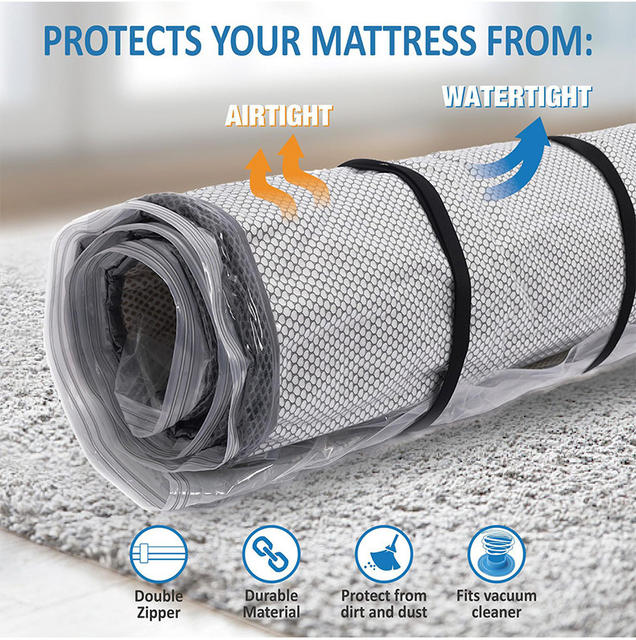 Cross-Border Mattress Vacuum Compression Bag Extra Large Thickened Sealed Latex Mattress Compression Moving Storage Vacuum Bag detail 3