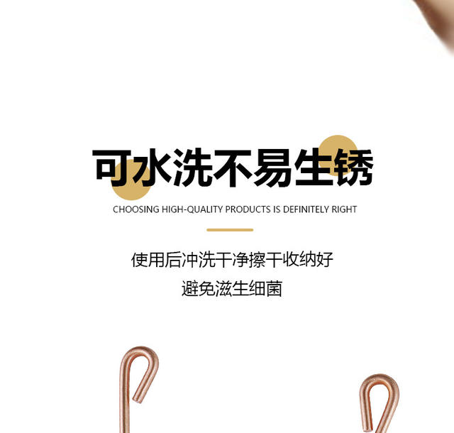 Pure Copper Tongue Cleaner U-Shaped Tongue Scraper to Remove Bad Breath, Adult Tongue Cleaning Oral Care Tool detail 11