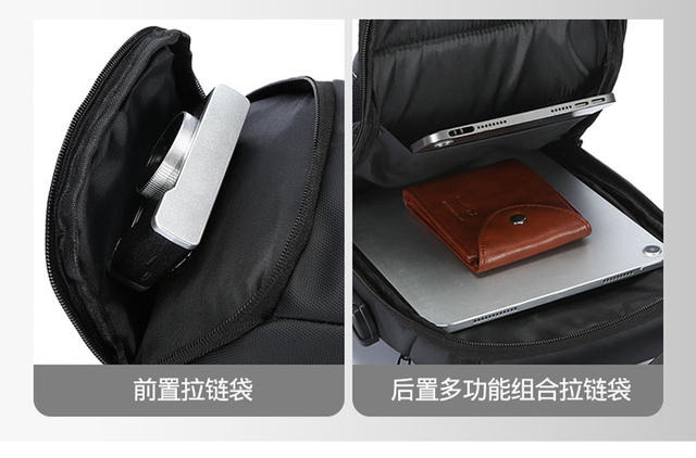 Men's Chest Bag Anti-Theft USB Mobile Phone Crossbody Backpack Casual Sports Cycling Chest Bag Cross-Border Men's Bag detail 12