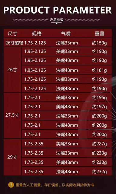 Chaoyang Mountain Bike Inner Tube 20 24 29 27.5/26 Inch 1.5/1.95/1.75 American/French Valve Inner Tube detail 5