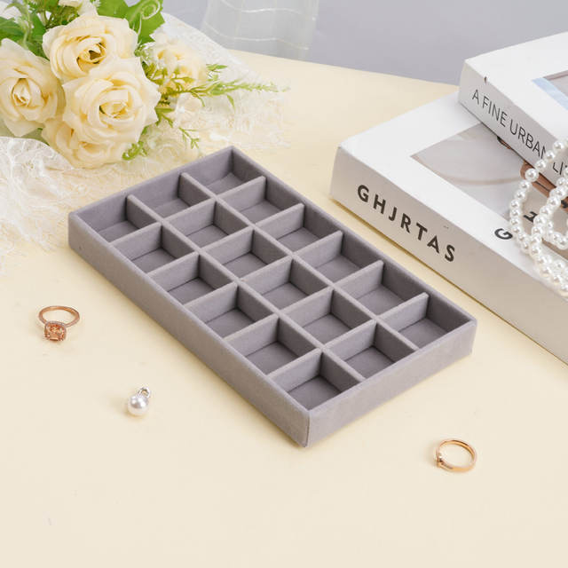 Velvet Jewelry Storage Box, Jewelry Box, Ring, Earrings, Bracelet, Necklace Storage and Display Rack, Drawer-Type Liner detail 5