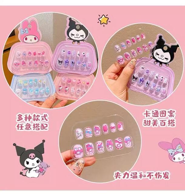 Sanrio Children's Nail Stickers Girls Cute Fun Nail Stickers Students Nail Stickers Girls Nail Stickers Children Wear Nail Stickers detail 7