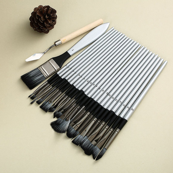Cross-Border Pencil Set with Wolf Hair Outline Pens, Triangular Birch Wood Handles, Watercolor and Gouache Pens, Oil Painting Pens, Direct Sales from the Manufacturer detail 3