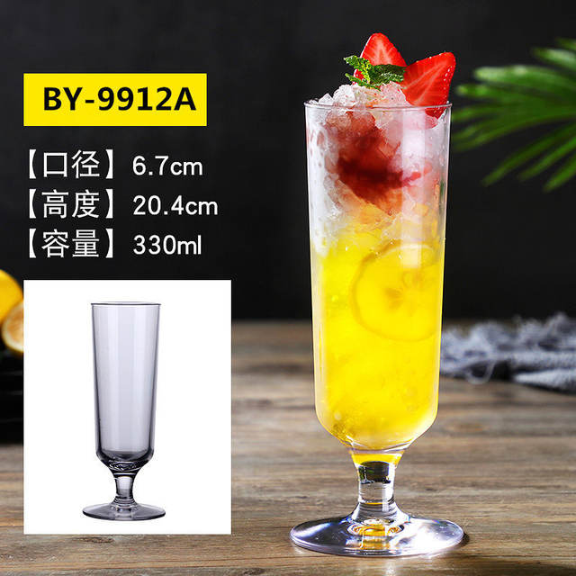 Acrylic PC wine glass bar plastic goblet transparent drop-resistant wine glass champagne glass wine glass wholesale detail 12
