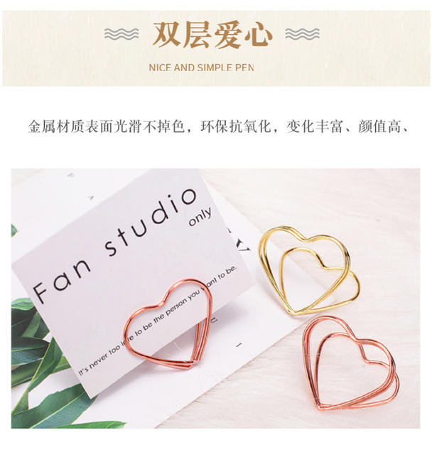 In-Stock Double-Layer Heart-Shaped Note Holder, Triangular Business Card Holder, Desktop Message Holder, Heart-Shaped Label Holder, Hotel Table Card Holder detail 5