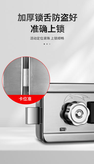 Fingerprint Lock for Home Use, Universal Courtyard Door Password Lock, Traditional Iron Gate Smart Lock detail 8