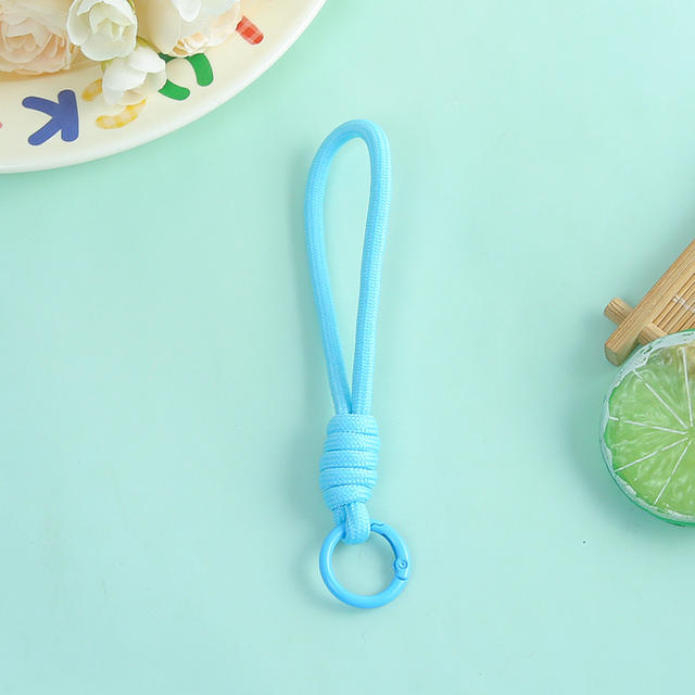 Same Color Short Hand-Woven Rope Spring Buckle DIY Jewelry Pendant Simple Mobile Phone Chain Anti-Fall Rope Material detail 12