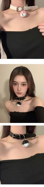 Women's Collar Bell Neck Belt Chain Neck Ring Male Clavicle Chain Neck Ring Necklace Neck Chain Neck Ring Leather One Piece detail 5