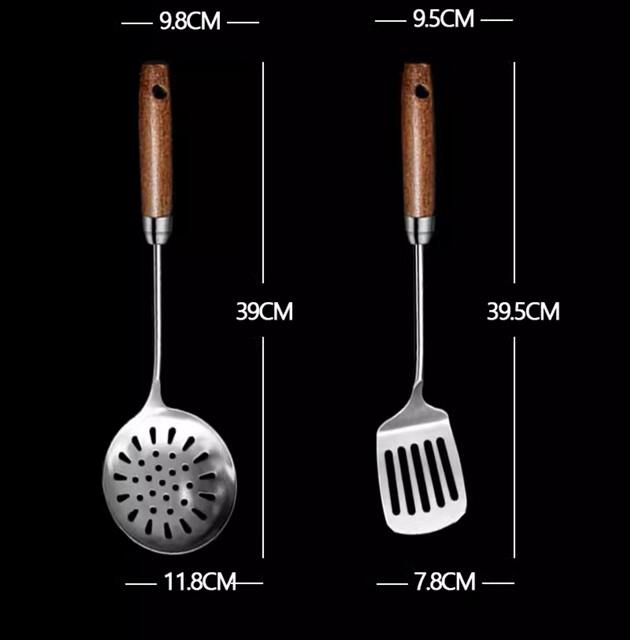 304 Stainless Steel Kitchen Utensil Set Cooking Spatula Kitchen Spatula Full Set of Household Spatula Seven-Piece Set of Cookware detail 5