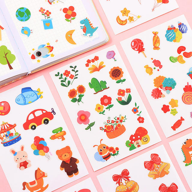 Kindergarten Growth Manual Decorative Stickers Children's File Footprint Baby Growth Memorial Album Making Materials detail 1