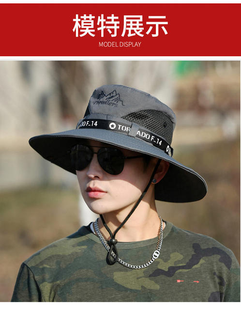 Hat new men's hat outdoor mountaineering sunscreen hat British gentleman hat western cowboy hat wholesale detail 12