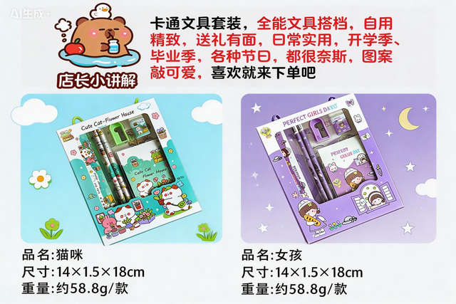 Children's Stationery Gift Set, Surprise Stationery Gift Box for Primary School Students, Small Gifts for the Whole Class in the Beginning of the School Year in Kindergarten detail 10