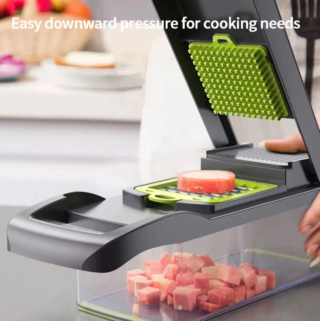 Multifunctional vegetable cutting artifact cross-border Amazon kitchen dicer grater shredder kit vegetable chopper detail 11