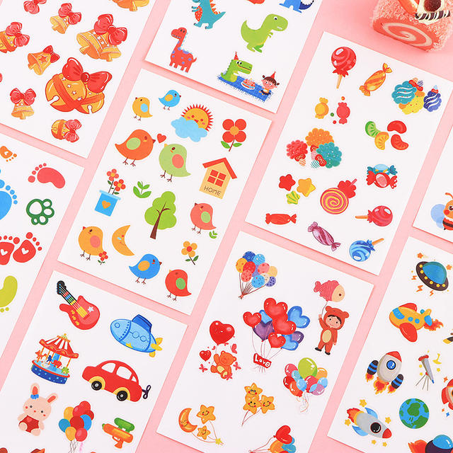 Kindergarten Growth Manual Decorative Stickers Children's File Footprint Baby Growth Memorial Album Making Materials detail 2