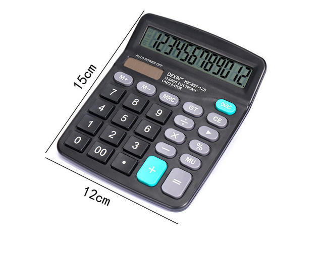 Office Supplies 837 Solar Calculator Dual Power Supply 12-Bit Large Display Accounting Computer Cross-Border Supply detail 4