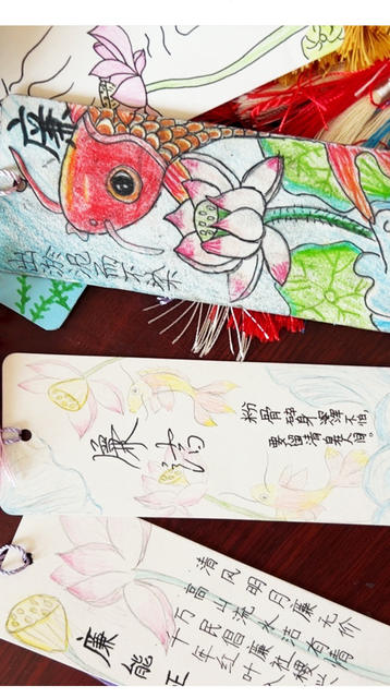 DIY Blank Bookmarks Paper Hand-Painted Craft Material Kit for Children to Make Kindergarten Cards with Tassels detail 7
