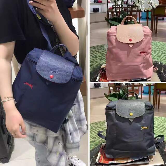 French Longxiang 70Th Anniversary Backpack Men's and Women's Casual Student School Bag Large Capacity High Quality Embroidered Trendy Bag detail 2