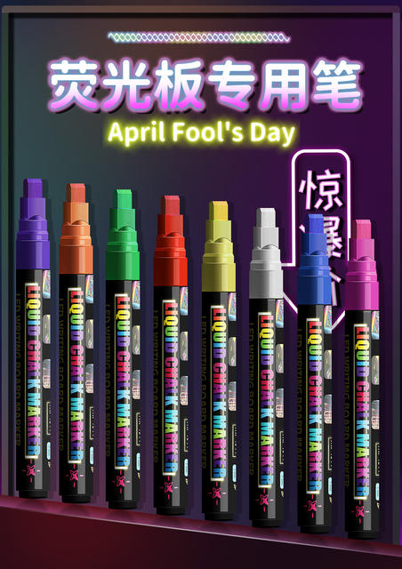 Fluorescent Board Special Pen Highlighter Mark Led Digital Luminous Erasable Luminous Advertising Watercolor Blackboard Whiteboard Pen detail 1
