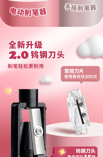 Carba bear electric pencil sharpener pencil sharpener for primary school students pencil sharpener pencil sharpener high color value ins detail 6