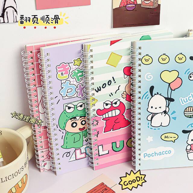 Cartoon Spiral Notebook Cute Creative A5 Loose-Leaf Notebook Stationery Wholesale High-Value Student Lined Diary Notebook detail 9