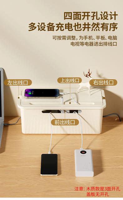 Data Cable Patch Storage Bedside Socket Storage Box with Cover Wire Fit Box Dormitory Patch Board Storage detail 5