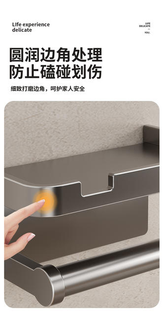 Toilet Toilet Paper Box Toilet Tissue Box Storage Rack Non-punching Wall Hanging Paper Storage Box Toilet Roll Paper Rack detail 11