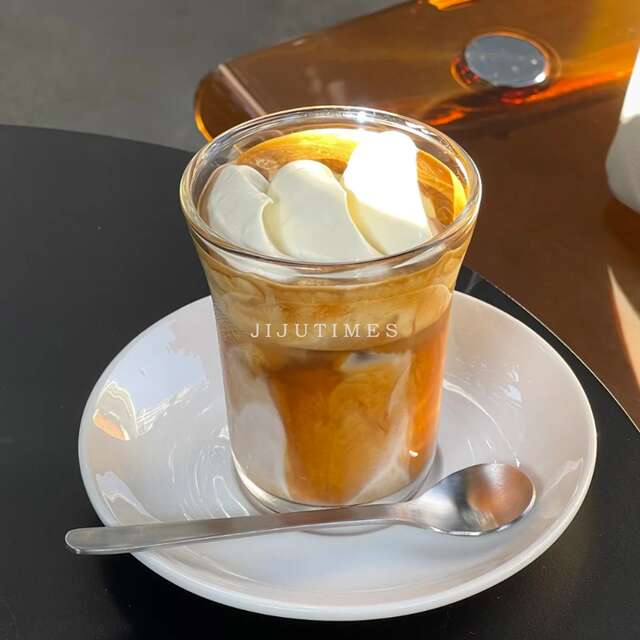 Ins Style Popular Australian White Coffee Cup Italian Latte Art Latte Cup Simple Retro Dirty Ice American Glass Cup detail 2