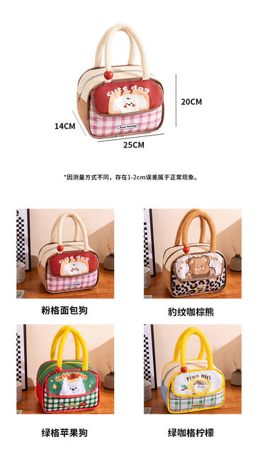 Lunch Bag Lunch Box Double-Layer Tote Bag Office Worker Lunch Bag Breakfast Insulated Lunch Box Lunch Bag Thickeneded Aluminum Foil detail 8