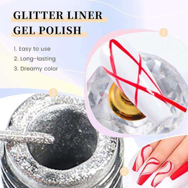Cross-border 12-color flash polishing gel suit flash gel art broken diamond gel nail glue store manager recommend detail 10