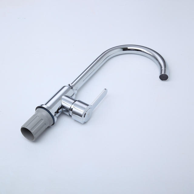 Kitchen Faucet Hot and Cold Stainless Steel Sink Faucet Perforated Ball Joint Large Curved Sink Hot and Cold Faucet detail 3