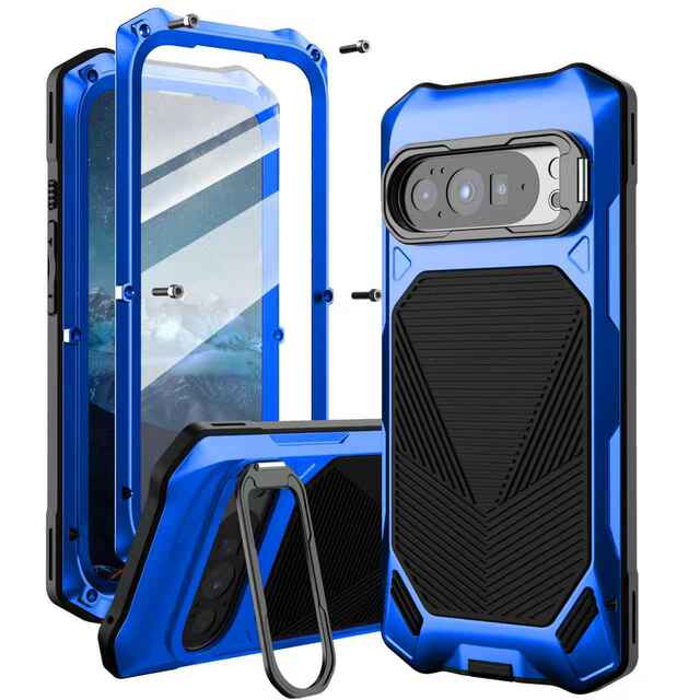 Google Pixel9/10 Metal Phone Case Anti-Fall Protective Cover with Stand 9/10Pro XL Magnetic Phone Case detail 8