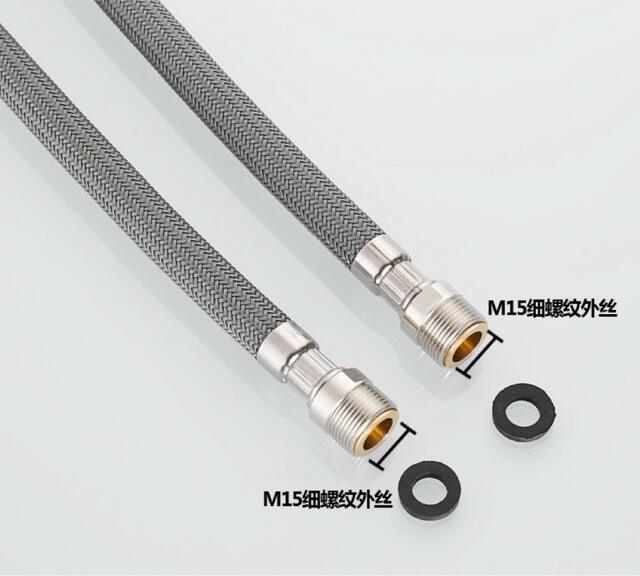 Manufacturer Supplies Stainless Steel Shower Hose, Nylon Wire Pull-Out Hose for Hair Salons, Faucet Extension Hose for Washbasins detail 11