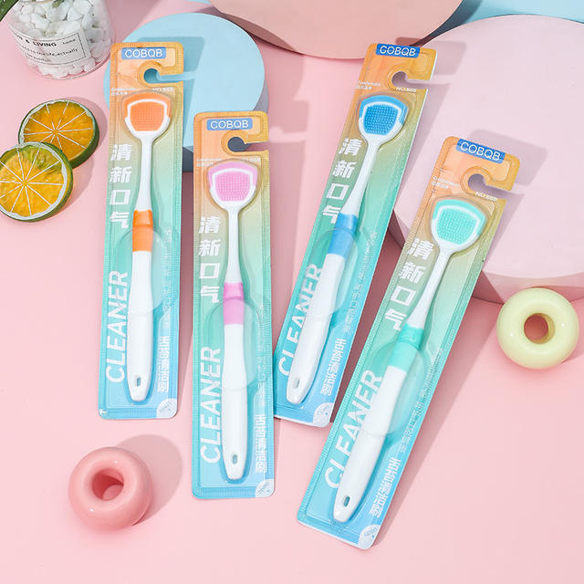Factory direct supply tongue scraper toothbrush tongue cleaner removable tongue plate single tongue scraper in stock wholesale detail 5