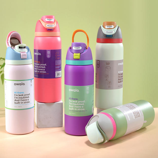 Amazon Cross-Border Owala Freesip Dual-Drink Sports Water Bottle with Handle, Bounce Cup, 304 Stainless Steel Insulated Cup detail 4