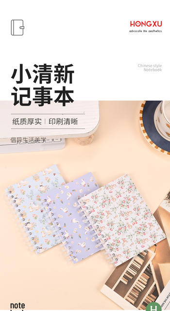 In-Stock Cartoon-Style Exquisite Creative Student Notebooks, High-End Stationery, Cartoon Diary Spiral Notebooks, Customizable detail 1