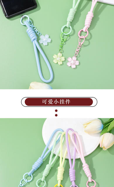 Sakura Bead Keychain Phone Lanyard Bead Pendant Car Decoration Bag Charm Doll Pendant Wholesale detail 5