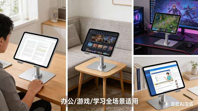Adjustable 360-Degree Rotating Laptop and Tablet Stand, Desktop Monitor Folding Cooling Bracket detail 5