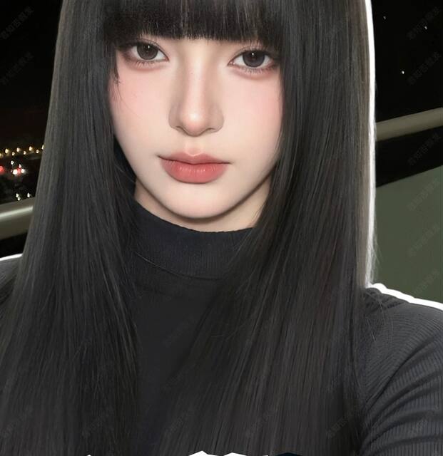 Thick Cartoon-Style Bangs Hairpiece for Women, Natural Forehead Hair Volume Increase, Fluffy Realistic Hair, Straight Bangs Hair Patch detail 2