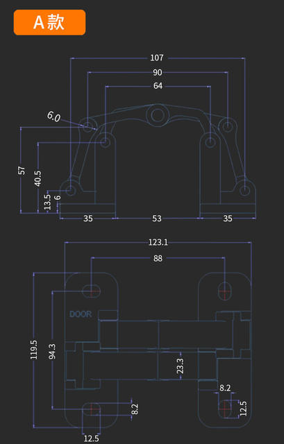 Stone Door Hinges, Invisible Door Stainless Steel Heavy-Duty Hinges, Shaft Door Hinges, Heavy-Duty Tile Hinges, Concealed Two-Dimensional Hinges detail 8