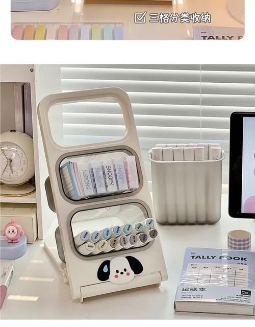 Oblique Pen Holder Stationery Storage Box Large Capacity Primary School Students' Desk Pen Barrel Storage Rack Office Desktop Pen Holder detail 9