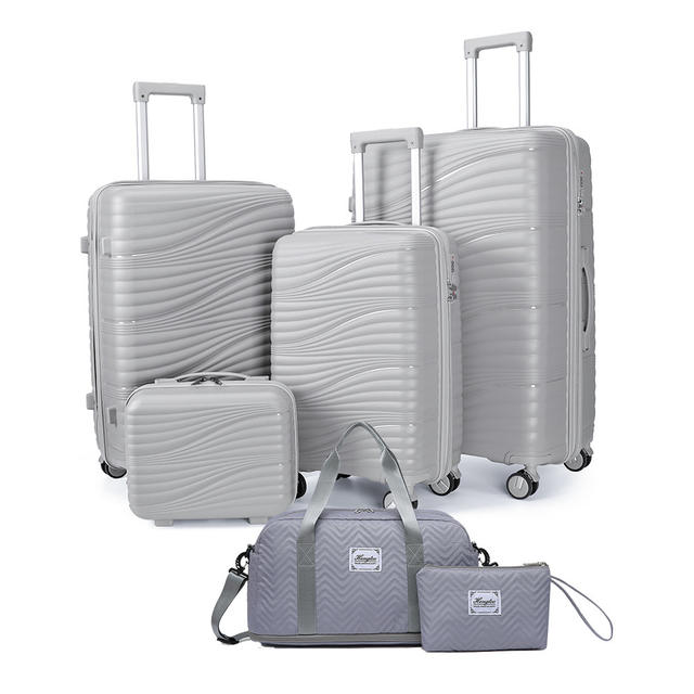 New Pp Material Suitcase 24inch Trolley Case Cross-Border Special Boarding Case Large Capacity Suitcase Universal Wheel t detail 3
