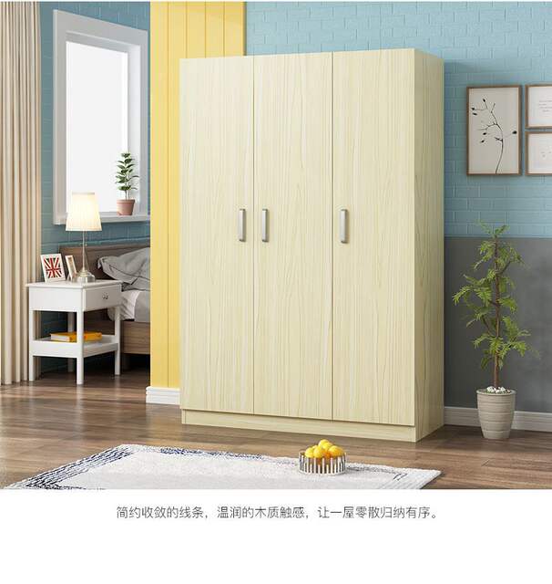 Simple Wooden Wardrobe for Home Use, Small Wooden Cabinet for Assembly, Storage Cabinet for Rental Housing, Solid Wood Furniture detail 6