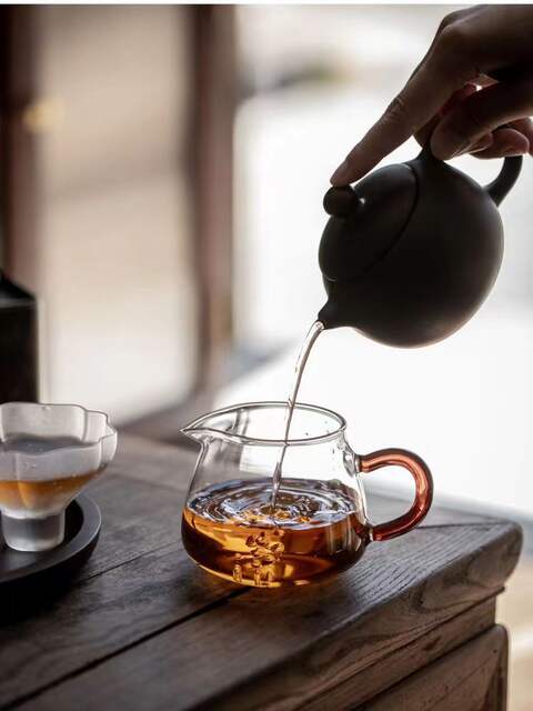 Color High Borosilicate glass tea set fair Cup Tea Sea tea filter Penguin cup size capacity detail 9