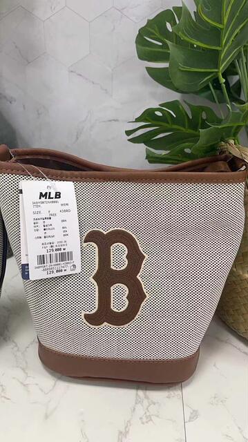 Korean Mlb Canvas Bucket Bag Underarm Bag Handbag Ny Fashion Trendy Women's Bag Versatile Shoulder Crossbody Bag detail 5