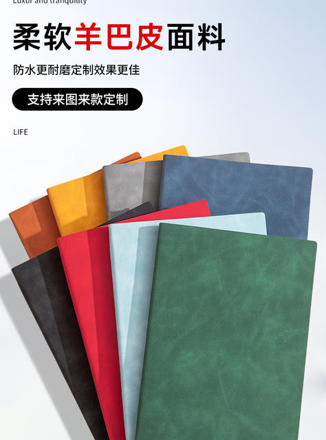 A5 Notebook with Customized Logo, Business Office Meeting Pu Soft Leather Notebook, Teacher's Day Corporate Gift Set detail 9