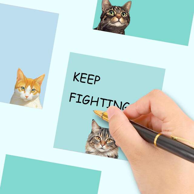 Cross-Border Creative Cat Sticky Notes with Strong Adhesive, Cute Small Notebooks, Colorful Sticky Notes, Small Strips for Marking, Suitable for Students detail 8