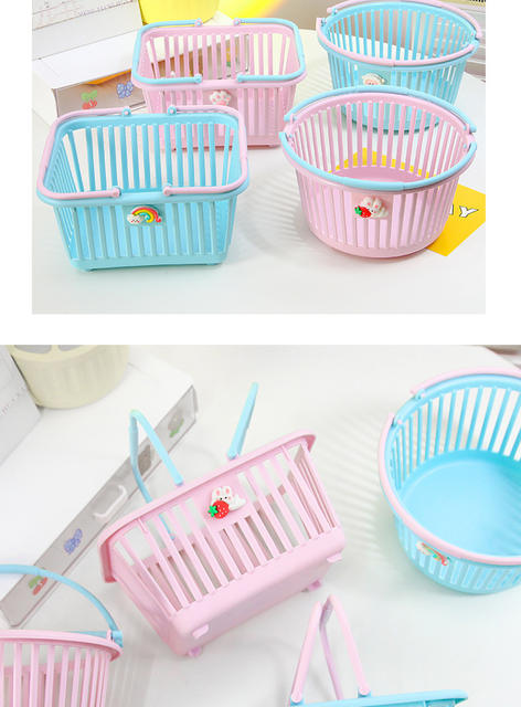 Square Plastic Picking Basket for Orchard, Hollow Strawberry Fruit Basket, Plastic Basket for Desktop Miscellaneous Items Organization and Storage detail 12