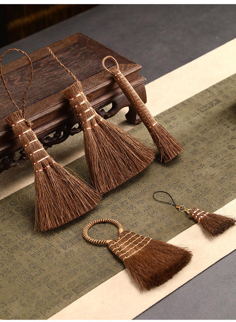 Brown Brush Handmade Tea Brush Kung Fu Tea Set Accessories Zizhu Tea Brush Creative Brush Natural Brush Wholesale detail 11